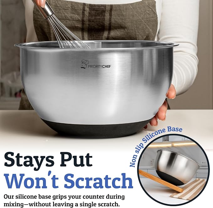 Priority Chef Stainless Steel Mixing Bowls - Image 6