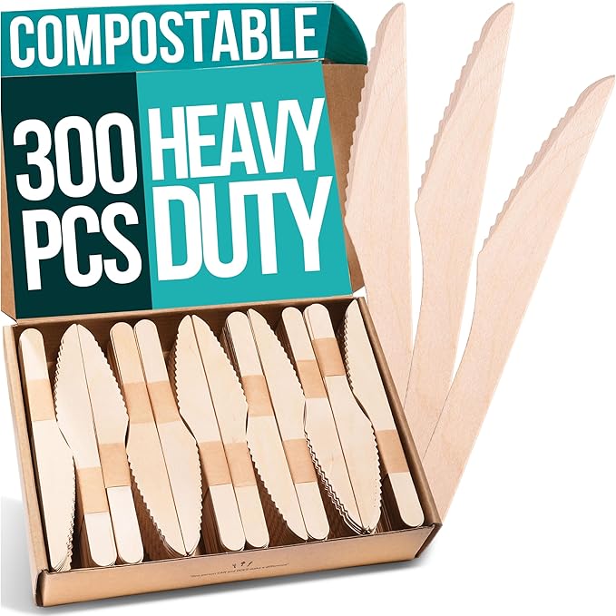 Disposable Wooden Knives by EarthClusive