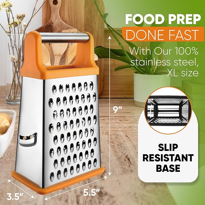 Spring Chef Handheld Stainless Steel XL Parmesan Cheese Grater - Image 4