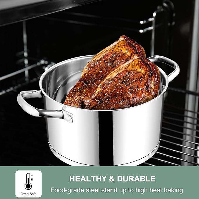 E-far Stainless Steel Stockpot, 5 Quart Pot - Image 5