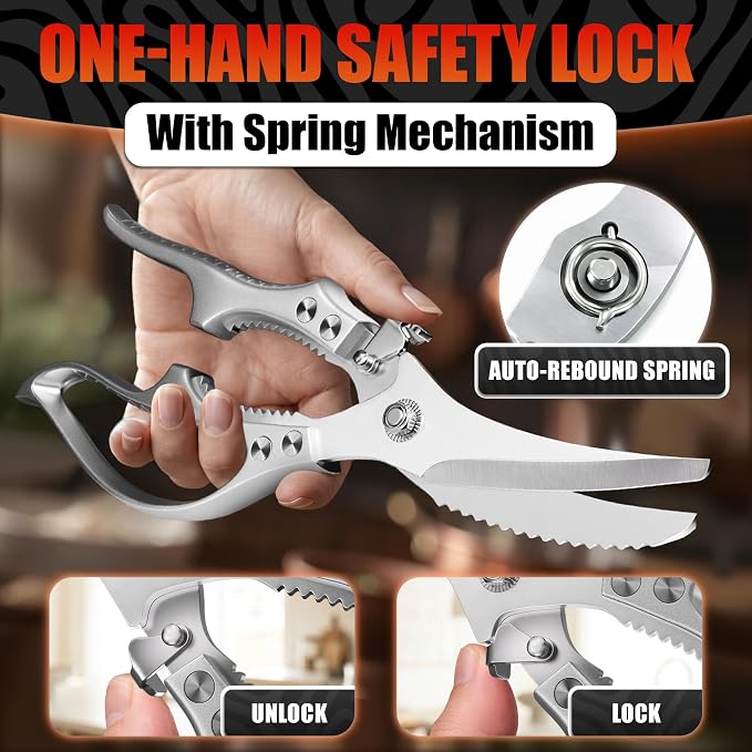 Stainless Steel Poultry Shears – Heavy Duty Kitchen Shears - Image 6