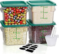 6QT Clear Food Storage Containers: 4 PCS NSF Food Storage Containers by SVKLHY