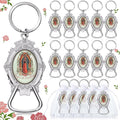 Misdary 24 Pcs Our Lady of Guadalupe Bottle Opener Keychain Catholic Bottle by Misdary