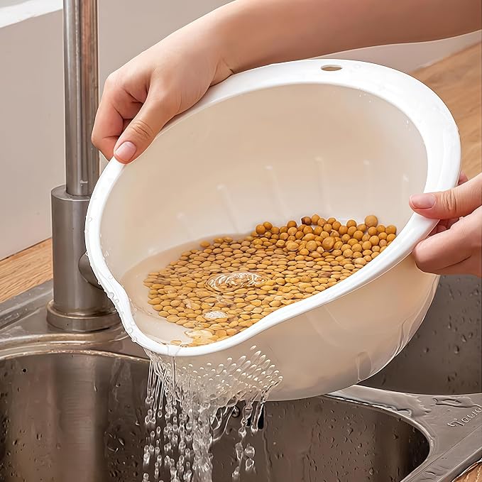 Japanese Rice Washing Bowl Quinoa Washer Strainer Small Grains Cleaner Plastic - Image 4