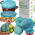 Reusable Silicone Stretch Lids for Food Storage in Fridge by BasicHaus