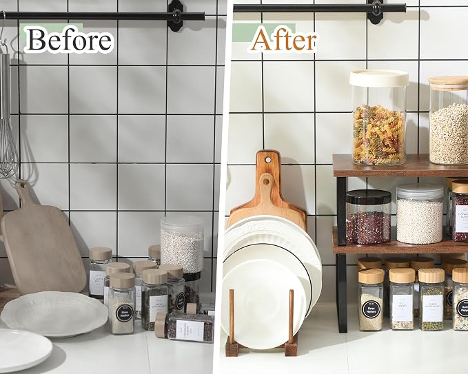 Marsui 4 Pcs Kitchen Organizer Accessories Set Cabinet Organizer Shelf and - Image 3
