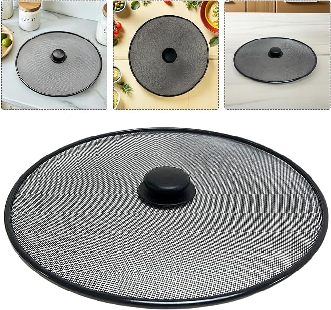 Amosfun Stainless Steel Mesh Splatter Guard Pan Lid Splatter Screen Cover - Image 8