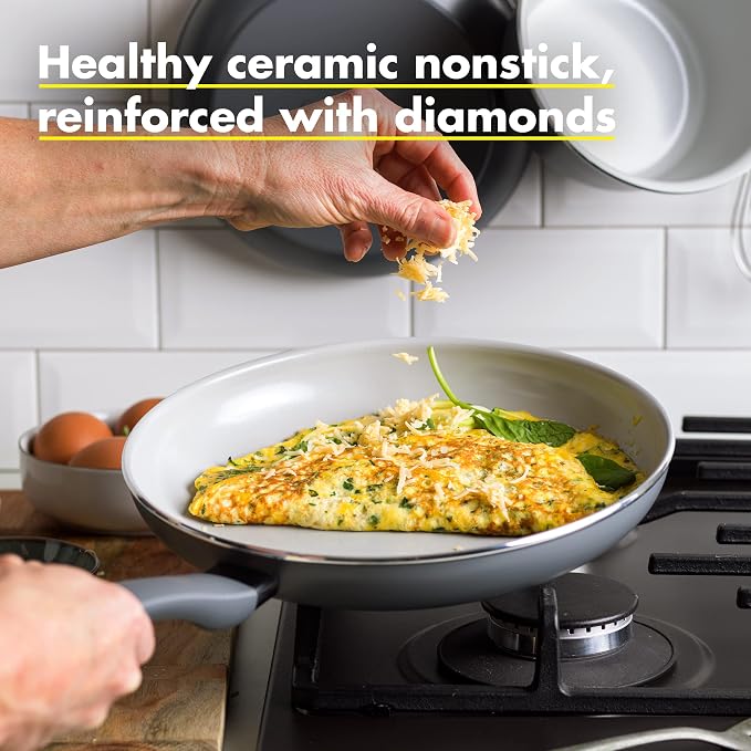 GreenPan Dover Healthy Ceramic Nonstick, Dishwasher Safe, Comfort Grip Handle - Image 2