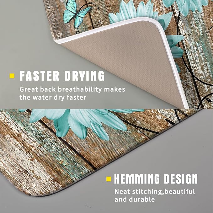 Giwawa Rustic Daisy Dish Drying Mat - Image 3