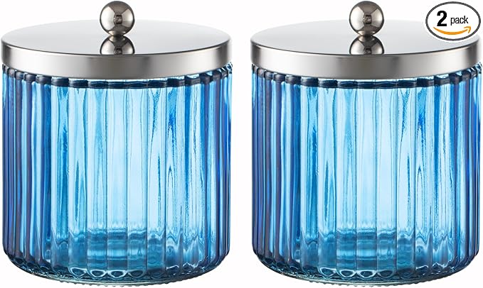 KMwares 2-Pack Glass Bathroom Jars by KMwares