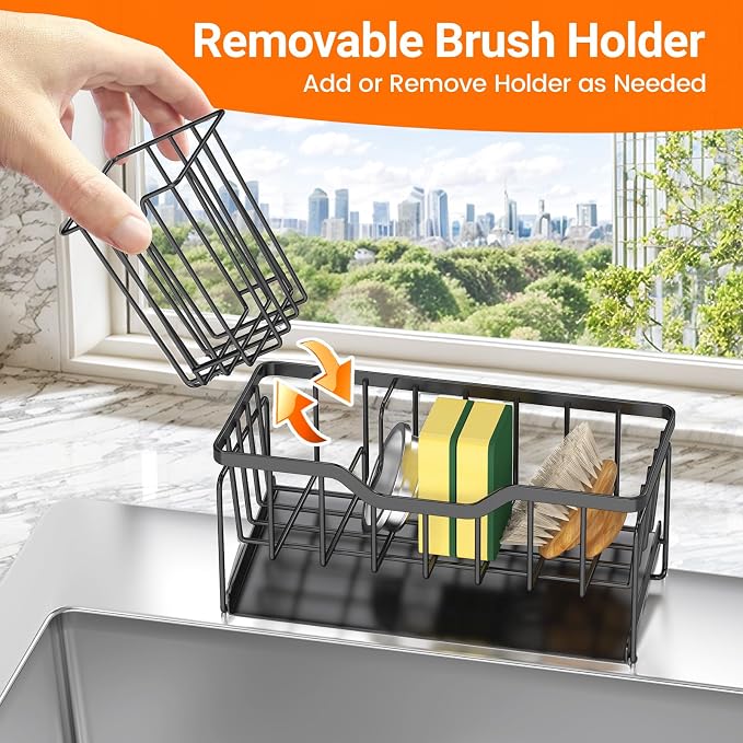 StorageRight Kitchen Sink Caddy Organizer, Rustproof Sponge Holder - Image 6