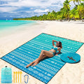 WIWIGO Beach Blanket Waterproof Sandproof Beach Mat 79" X 83"/10'x9'for 2-8 by WIWIGO