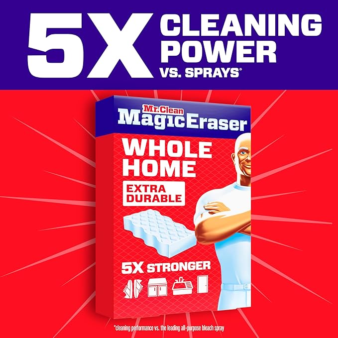 Mr. Clean Magic Eraser Sponge, All Purpose Cleaner, Cleaning Scrubber, Shower - Image 2
