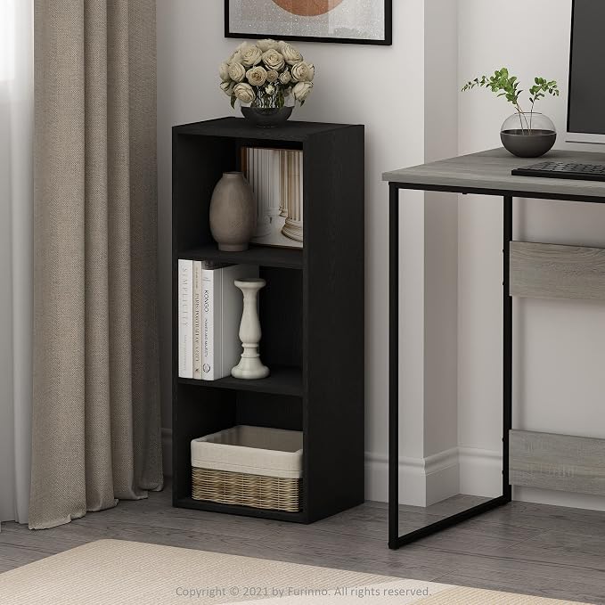 Furinno LUDER Book Shelf, 3-Cube Bookshelf, Bookcase - Image 2