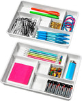 Madesmart Set of 2 Plastic 6-Compartment Drawer Organizer Gadget Trays by madesmart%C2%AE