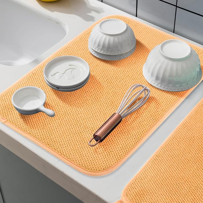 GeeRic Microfiber Dish Drying Mat, Super Absorbent Kitchen Dish Drying Pad - Image 6