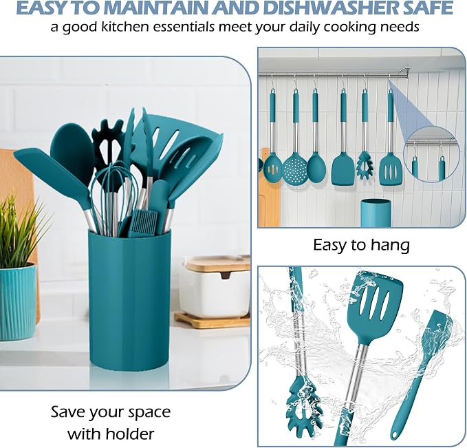 HaWare 29 PCS Silicone Cooking Utensils Set, Heat Resistant Kitchen Utensils Set - Image 7