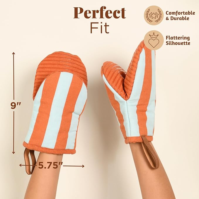Folkulture Mini Oven Mitts | Heat Resistant 5.75"x9" - Image 4
