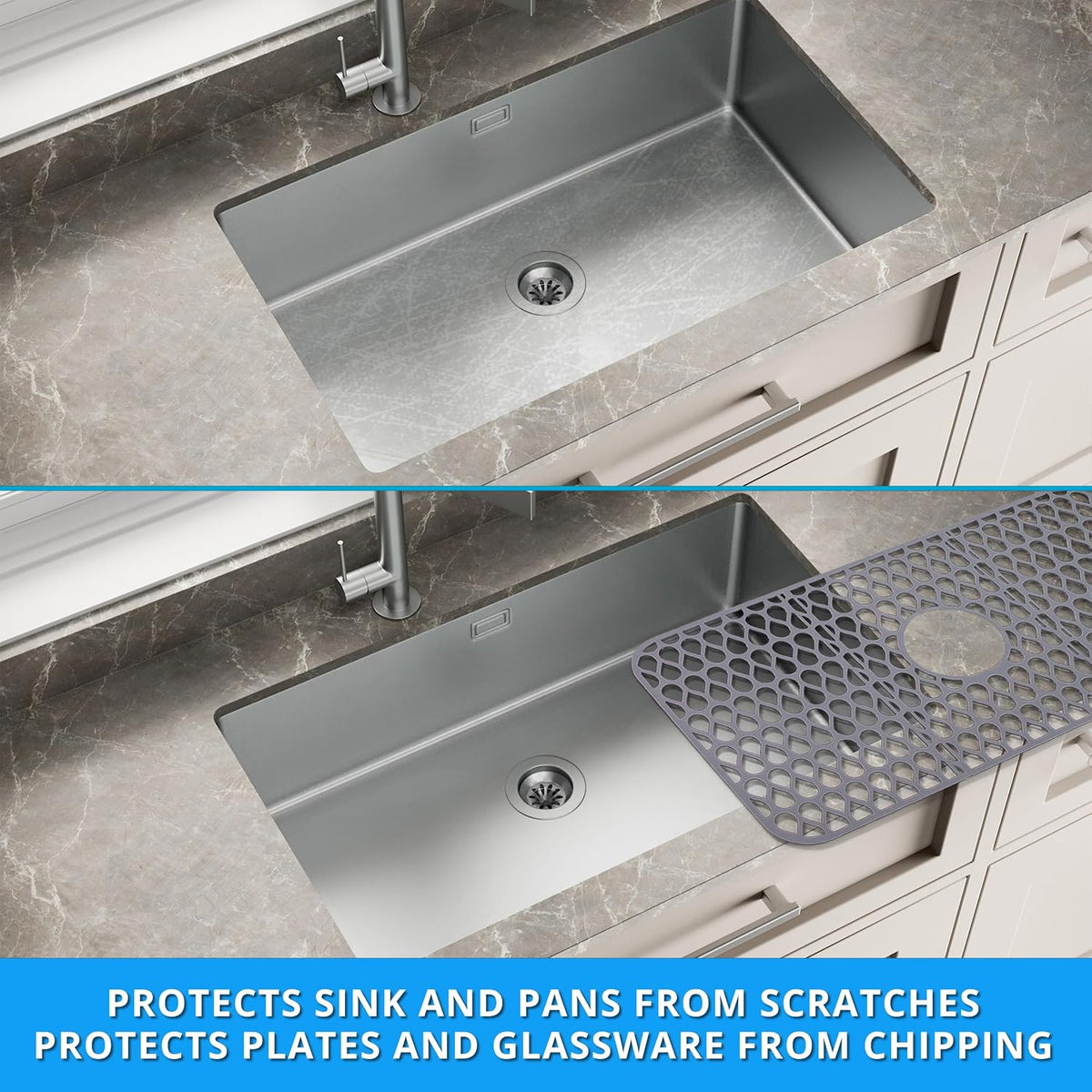 Silicone Sink Protector for Kitchen Sink – Extra Large 26" x 14"