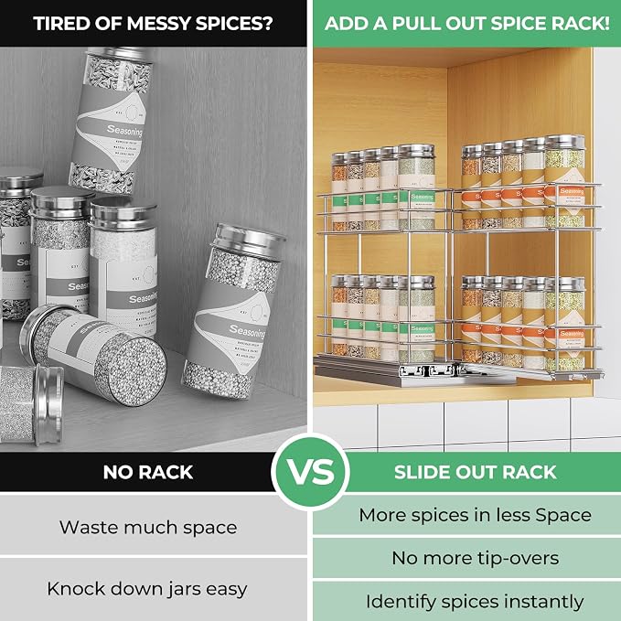 Mystozer Pull Out Spice Rack Organizer - Image 8