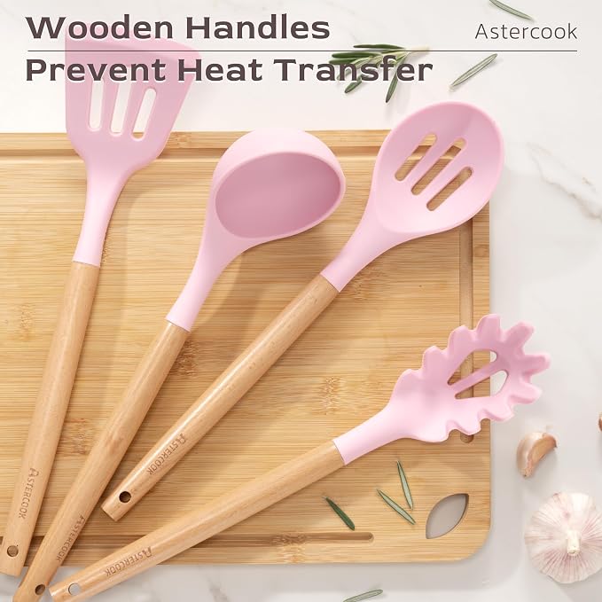 Astercook Kitchen Utensils set, 446°F Heat Resistant Food Grade Utensil Sets - Image 4