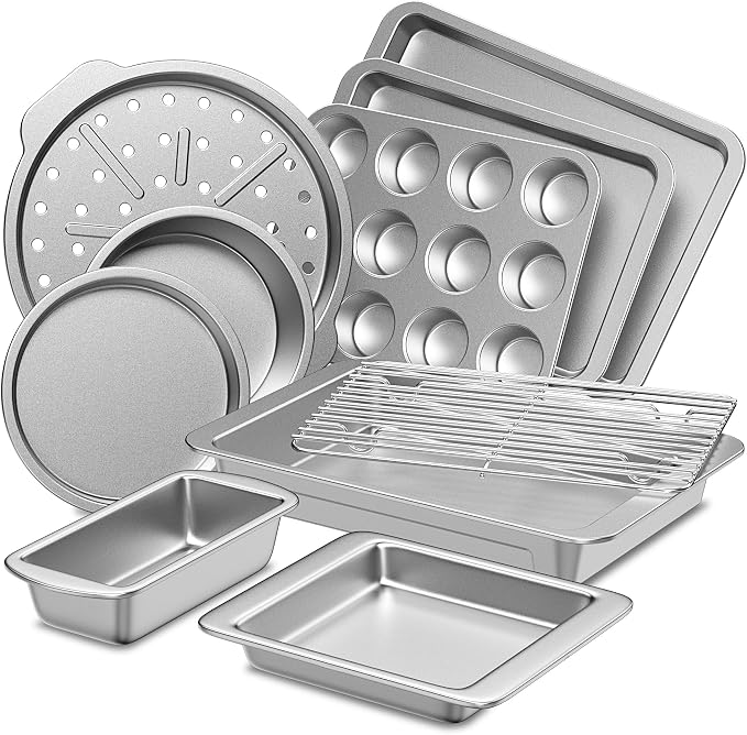HONGBAKE Bakeware Sets, Baking Pans Set, Nonstick Oven Pan by HONGBAKE