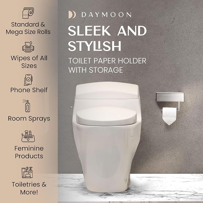 Day Moon™ - Toilet Paper Holder - Modern Roll Holder - Image 3