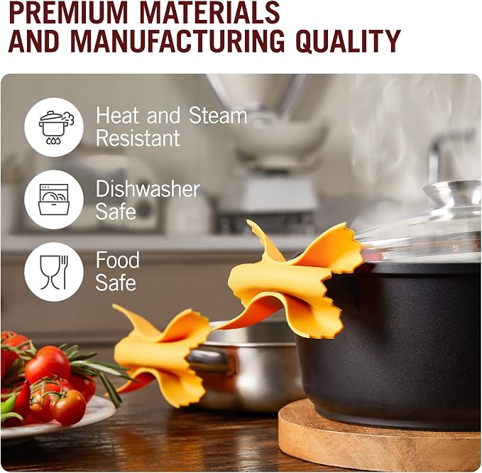Monkey Business Farfalloni-Shaped Pot Holders – Mini Silicone Pinch Mitts | Fun - Image 6