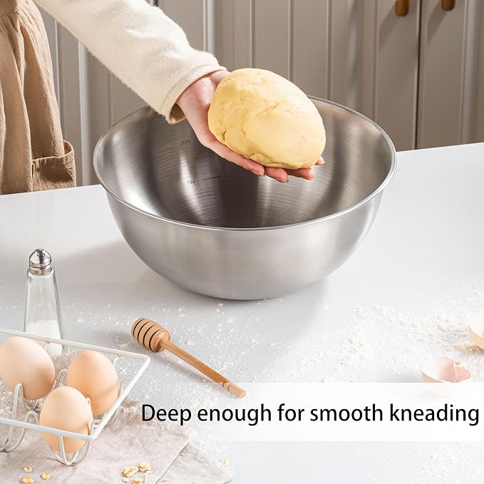 304 Stainless Steel Kitchen Colander Set, 3.5QT Colander - Image 6
