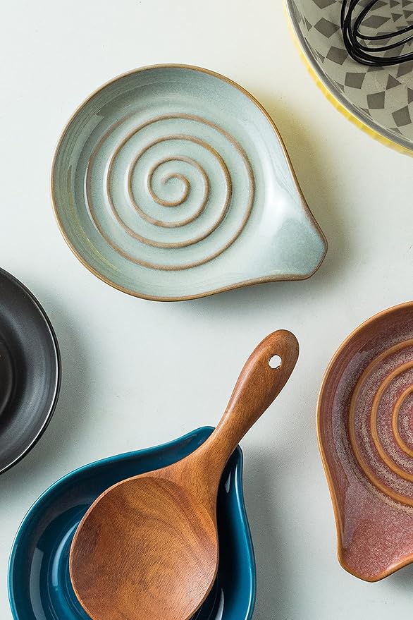 Spoon Rest, Large Ceramic Spoon Holder - Image 5