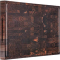 AZRHOM Extra Large Thick Walnut Wood End Grain Cutting Board 24x18x2 In by AzrHom