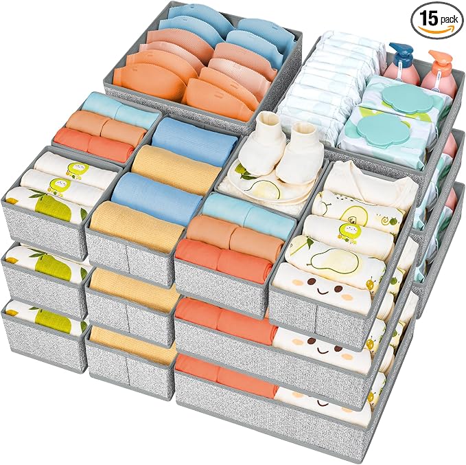 DIMJ Drawer Organizer Clothes 15 Pack by DiMJ