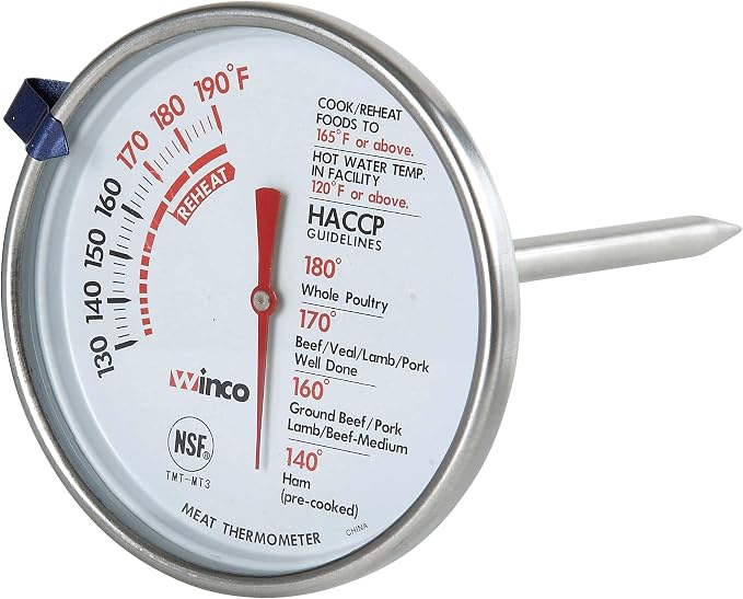 Winco 3-Inch Dial Meat Thermometer by Winco