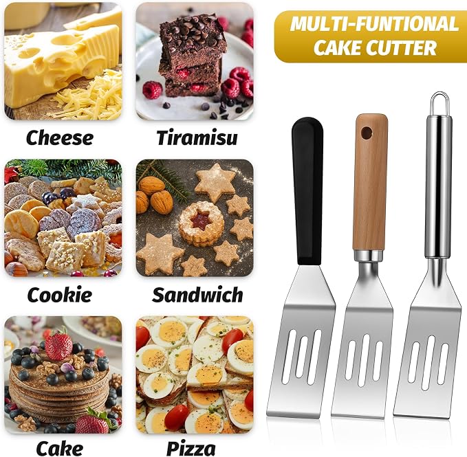 Patelai 3 Pack Small Spatula Mini Serving Brownie Spatula - Image 6