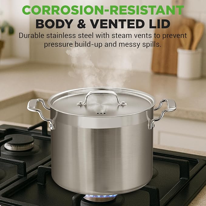 NutriChef Stainless Steel Cookware Stockpot - Image 5