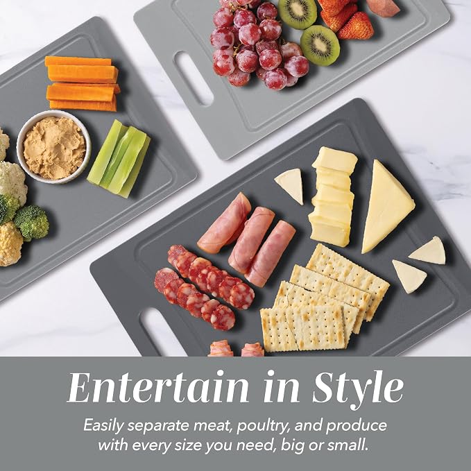 COOK WITH COLOR Non-Slip Cutting Board Set – Kitchen Essentials with Easy Grip - Image 6