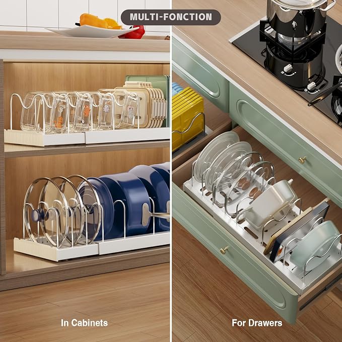 Magheo Expandable Food Storage Container Lid Organizers - Image 4