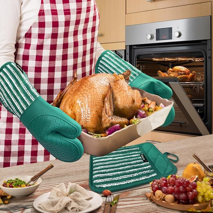 Alselo Silicone Oven Mitts Heat Resistant 932℉ - Image 4