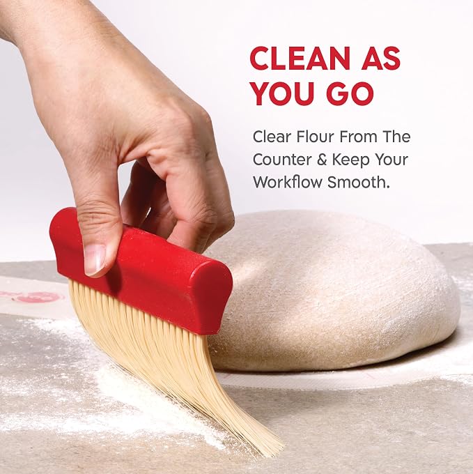 KneadAce Dough Scraper & Baker’s Brush Set. Stainless Steel Bench Scraper & - Image 6