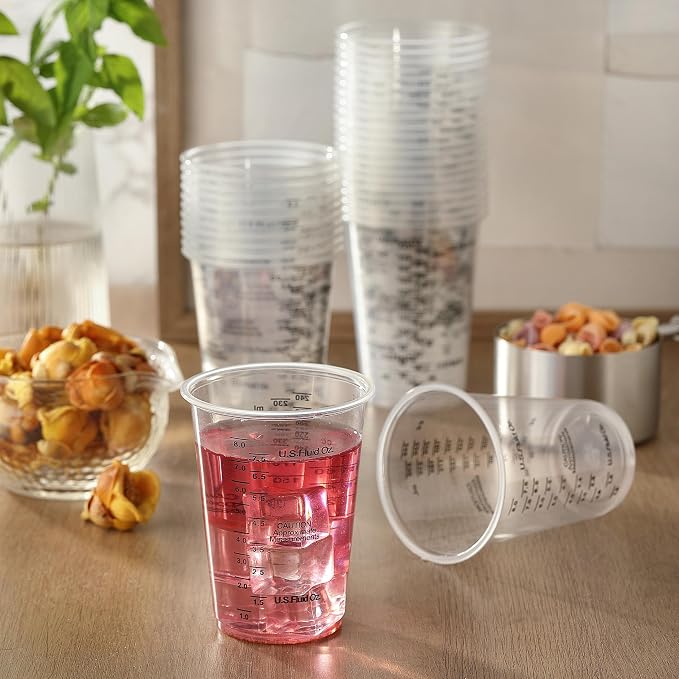 50PCS Resin Epoxy Mixing Cups, DQELFA 8oz Clear Plastic Paint Measuring Cups - Image 7