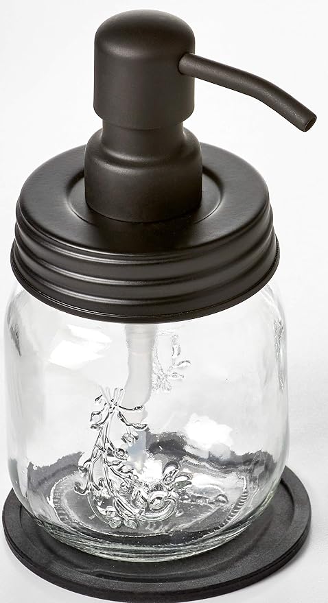 12oz Mason Jar Black Soap and/or Lotion Dispenser - Image 3