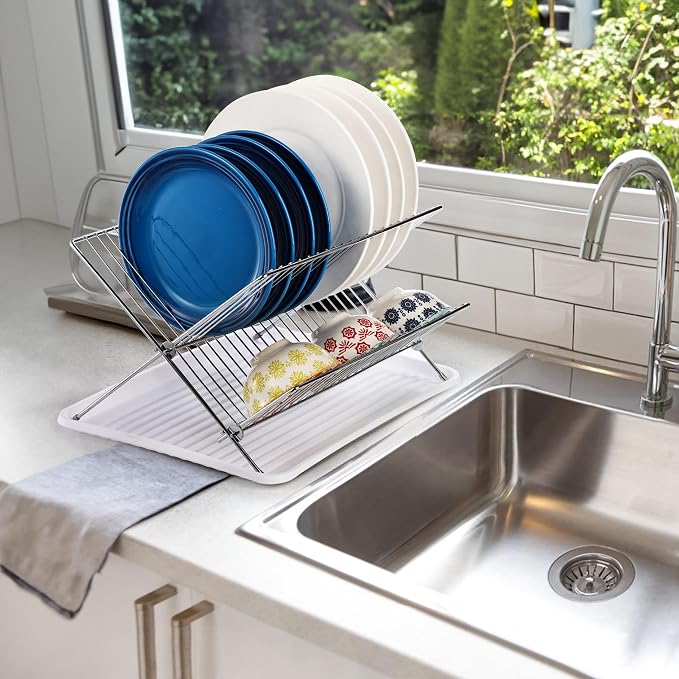 Youeon Foldable Dish Drying Rack - Image 9