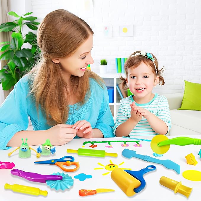 28Pcs Dough and Clay Play Tools Kit - Image 7