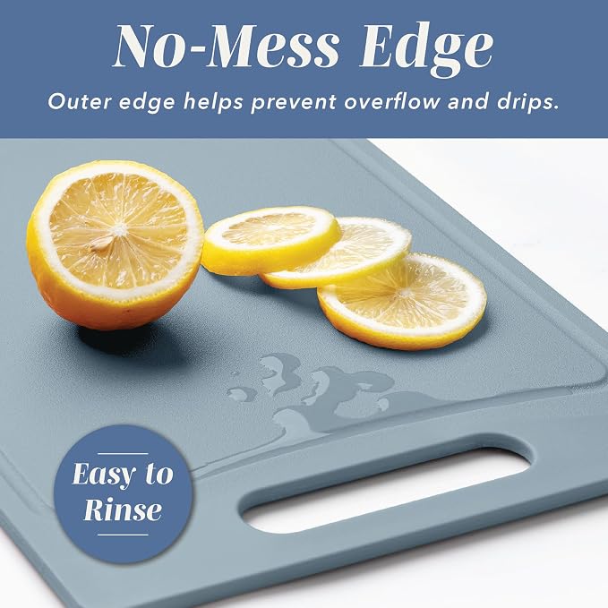 COOK WITH COLOR Non-Slip Cutting Board Set – Kitchen Essentials with Easy Grip - Image 4