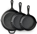 EWFEN Cast Iron Skillet 3-Piece Set, Heavy-Duty Professional Restaurant Chef by EWFEN