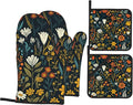 Vintage Flowers Oven Mitts and Heat Resistant Pads by Unknown