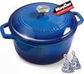 Mueller 6qt Enameled Cast Iron Dutch Oven, Heavy-Duty Casserole and Braiser Pan by MUELLERHOME