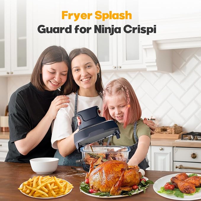 2 PCS Silicon Splatter Shield for Ninja Crispi Air Frye, Air Fryer Accessories - Image 3