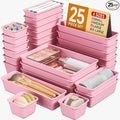 KEMETHY 25 PCS Plastic Drawer Organizers Set, 4 Sizes Vanity Organizer by KEMETHYFocusesonCreatingEfficientStorageProductswithQualityMaterials