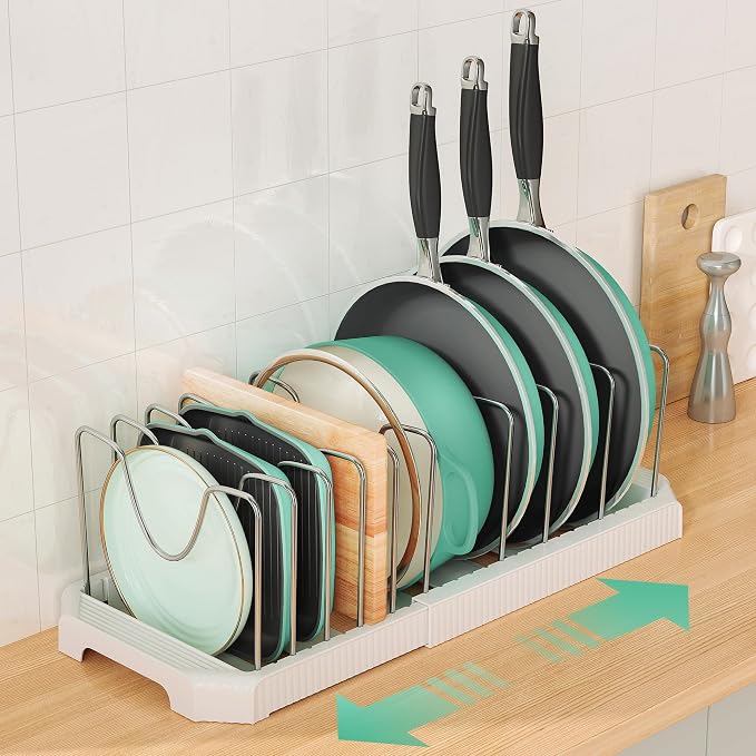 Pots and Pans Organizer for under Cabinet, Pan Pot Organizers inside Cabinet - Image 2